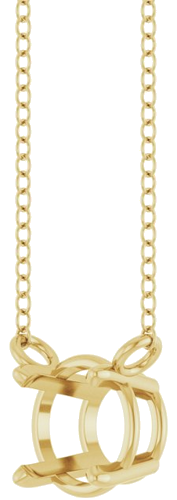 Pakabukas „Solitaire“ 14k yellow gold Round 6mm (2)