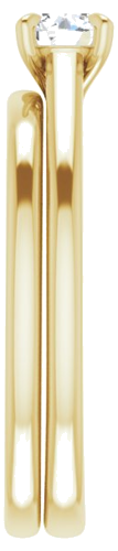 Sužadėtuvių Žiedas „Claw-Prong Solitaire“ 14k yellow gold Round 4.4mm (9)