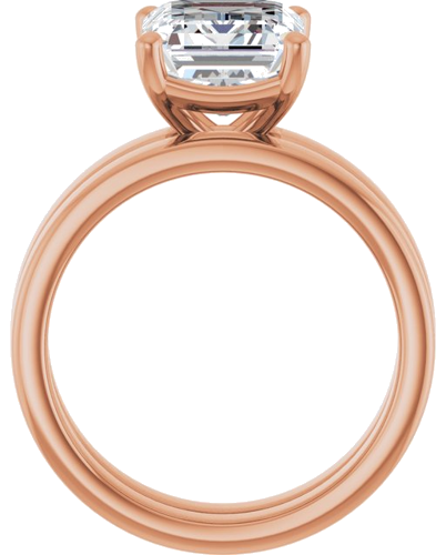 Sužadėtuvių Žiedas „Solitaire“ 14k rose gold Emerald 10mm x 8mm (7)