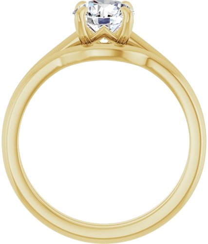14K Yellow 6.5 mm Round Solitaire Engagement Ring Mounting (7)