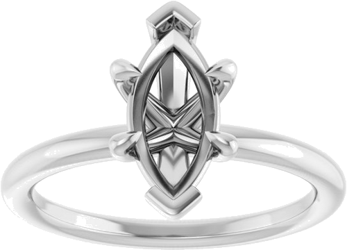 Sužadėtuvių Žiedas „Claw-Prong Solitaire“ 14k white gold Marquise 10.5mm x 5.5mm (3)