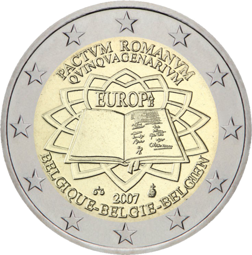 2007 Belgium Treaty of Rome (TOR) 2 euro coin (1)
