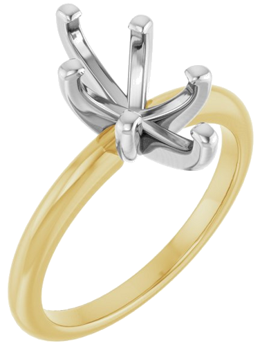 Sužadėtuvių Žiedas 10k yellow/white gold Marquise 12mm x 6mm (1)