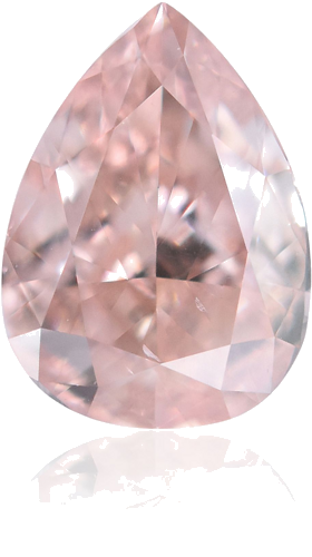 0.4 carat Fancy Orangey Pink-VS2 Natūralus Pear Deimantas (1)
