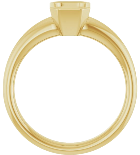 Sužadėtuvių Žiedas „Bezel-Set Solitaire“ 10k yellow gold Emerald 7mm x 5mm (2)