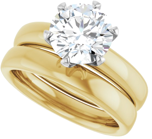 Sužadėtuvių Žiedas „Solstice Solitaire®“ 14k yellow/white gold Round 8.2mm (10)