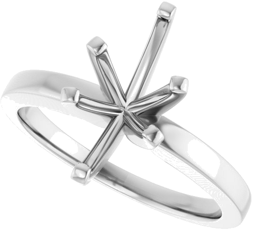 14K White 12x6 mm Marquise Solitaire Engagement Ring Mounting (5)