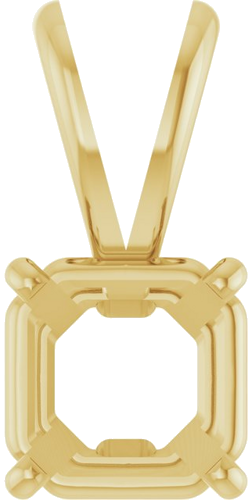 Pakabukas „Solitaire“ 14k yellow gold Asscher 7mm (1)