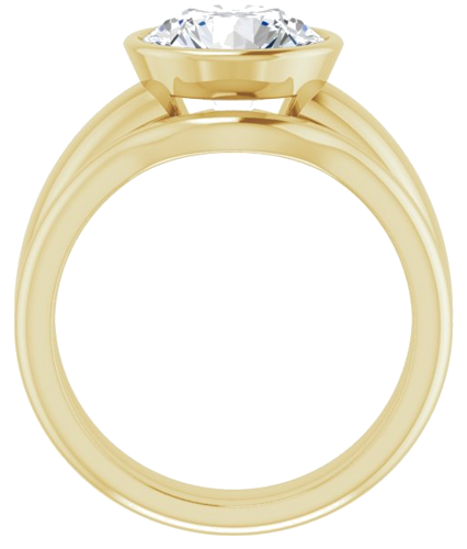 Sužadėtuvių Žiedas „Bezel-Set Solitaire“ 14k yellow gold Round 9mm (7)