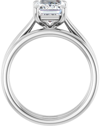 Sužadėtuvių Žiedas „Claw-Pong“ 18k white gold Emerald 8.5mm x 6.5mm (7)