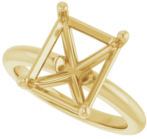 Sužadėtuvių Žiedas 14k yellow gold Emerald 11mm x 9mm (5)