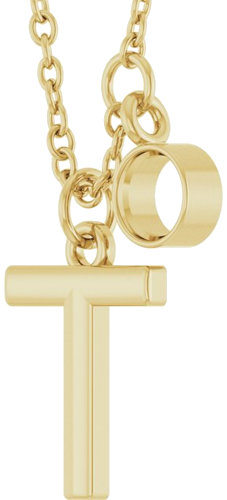 Pakabukas „Accented Initial“ 14k yellow gold Round 3mm (3)