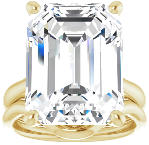 Sužadėtuvių Žiedas „Solitaire“ 14k yellow gold Emerald 16mm x 12mm (8)
