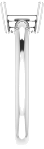 Sužadėtuvių Žiedas „Solitaire“ 585 Baltojo Aukso Emerald 7mm x 5mm (1)