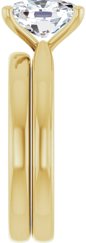 Sužadėtuvių Žiedas 14k yellow gold Elongated Cushion 9mm x 7mm (9)