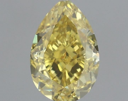 0.43 carat Fancy Vivid Yellow-VS1 Natūralus Pear Deimantas (1)