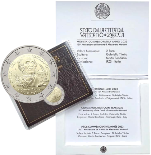 2023 Vatican Alessandro Manzoni 2 euro coin (3)