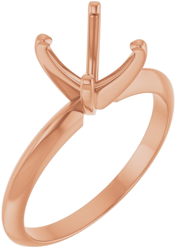 Sužadėtuvių Žiedas „Light Solitaire“ 585 Rožinis Aukso Round 7.3mm x 7.7mm (1)