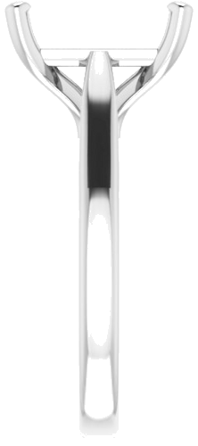 14K White 11x9 mm Emerald Engagement Ring Mounting (4)