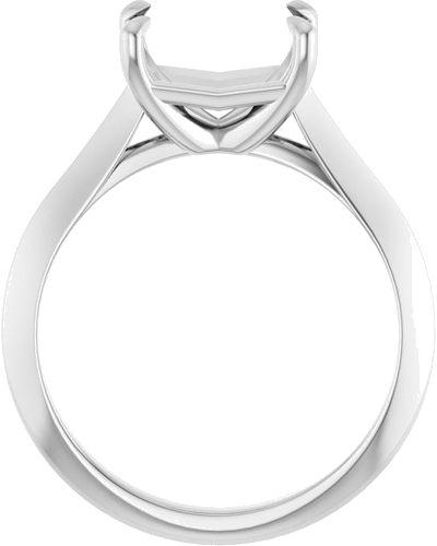Sužadėtuvių Žiedas „Claw-Prong Solitaire“ 14k white gold Emerald 9mm x 7mm (2)