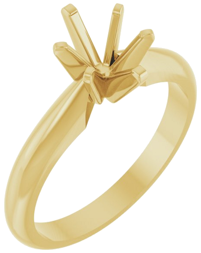 Sužadėtuvių Žiedas „Solitaire“ 14k yellow gold Oval 7.5mm x 5.5mm (1)