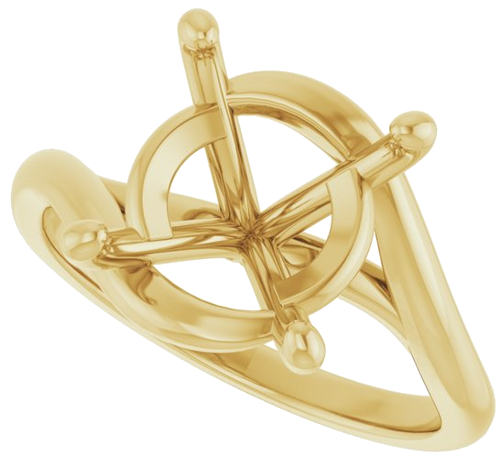 Sužadėtuvių Žiedas „Bypass“ 14k yellow gold Oval 12mm x 10mm (5)