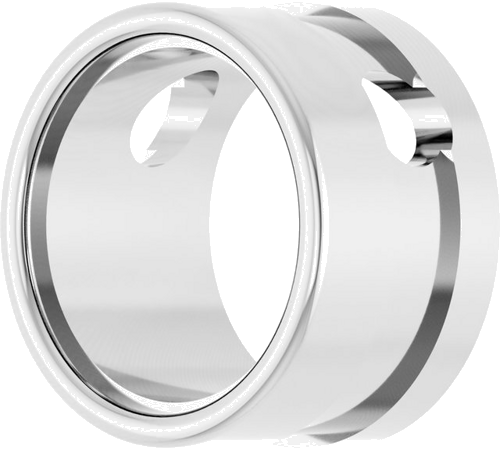 Sterling Silver 8.2 mm Round Bezel-Set Slide Pendant Mounting (2)