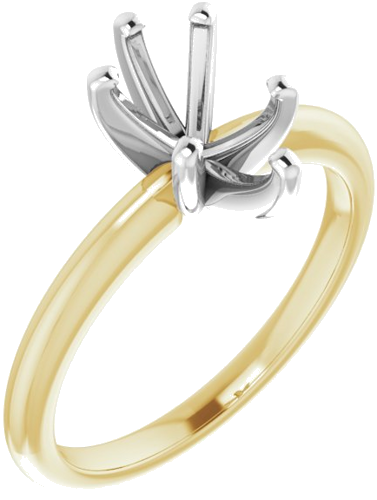 Sužadėtuvių Žiedas „Solitaire“ 585 Baltojo Ir Geltonojo Aukso Pear Shape 9mm x 6mm (1)