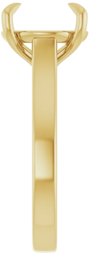 Sužadėtuvių Žiedas „Claw-Prong“ 14k yellow gold Round 11mm (4)
