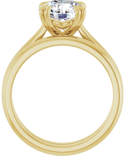 Sužadėtuvių Žiedas „Solitaire“ 750 Geltonojo Aukso Round 8.2mm (7)