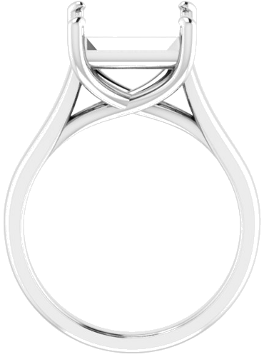 Sužadėtuvių Žiedas „Solitaire“ 585 Baltojo Aukso Square 9mm (2)