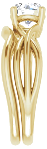 Sužadėtuvių Žiedas „Solitaire“ 14k yellow gold Round 6.5mm (9)