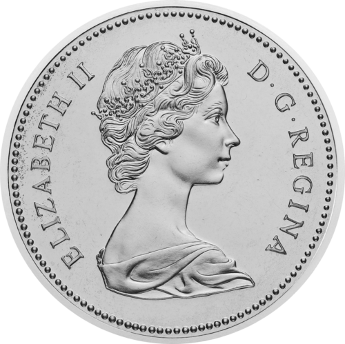 1 doleris 1971 Kanada Elžbieta II sidabrinė moneta (2)