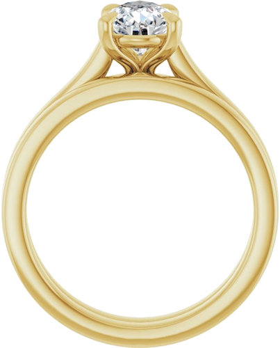 Sužadėtuvių Žiedas „Claw-Prong“ 14k yellow gold Pear 8mm x 6mm (7)