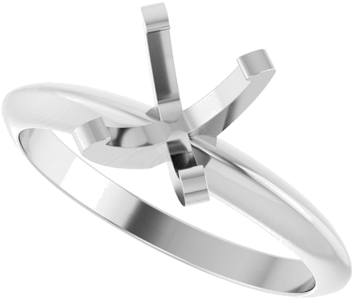 Sužadėtuvių Žiedas „Solitaire“ 585 Baltojo Aukso Oval 7.7mm x 5.7mm (5)