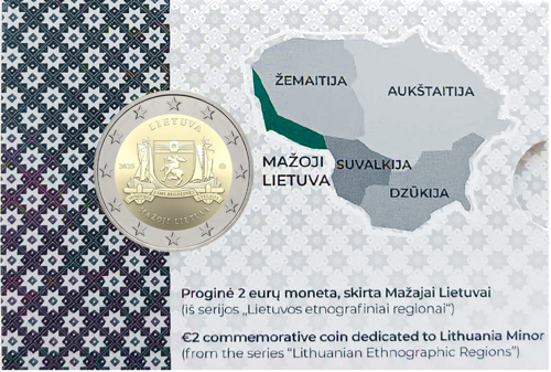 2025 Lietuva Mažoji Lietuva 2 eurų moneta BU kortelėje (3)