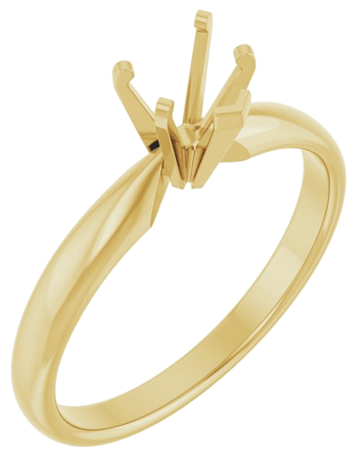 Sužadėtuvių Žiedas „Solitaire“ 14k yellow gold Heart 5mm (1)