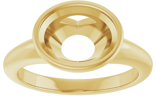 Sužadėtuvių Žiedas „Bezel-Set Solitaire“ 14k yellow gold Oval 10mm x 8mm (3)