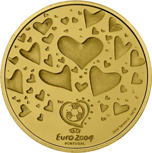 2003 Portugalija Futbolo vertybės - Aistra 8 eurų auksinė moneta (1)