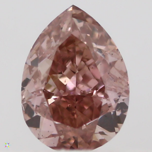 0.21 carat Fancy Intense Orangey Pink-VS2 Natūralus Pear Deimantas (1)