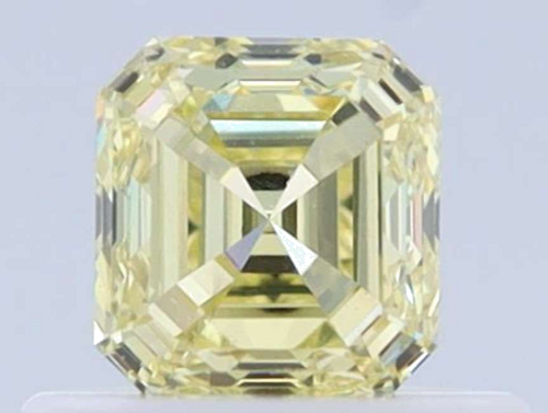 0.51 carat Fancy Yellow-VVS1 Natūralus Asscher Deimantas (1)