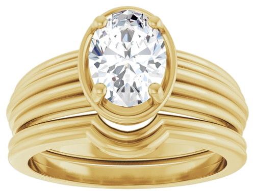 Sužadėtuvių Žiedas „Solitaire Vintage-Inspired“ 14k yellow gold Oval 8mm x 6mm (16)