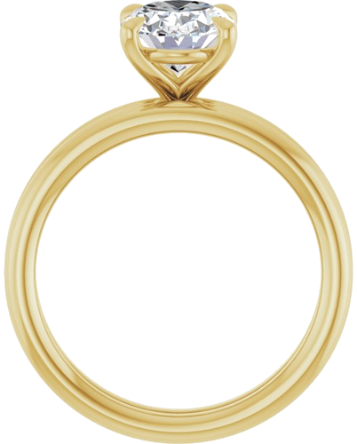 Sužadėtuvių Žiedas „Claw-Prong Solitaire“ 14k yellow gold Oval 9mm x 7mm (7)