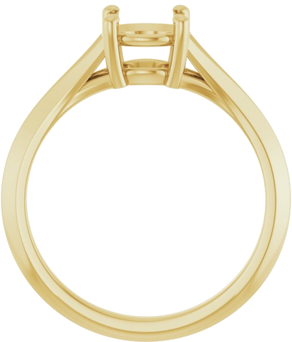 14K Yellow 6.5 mm Round Solitaire Engagement Ring Mounting (2)