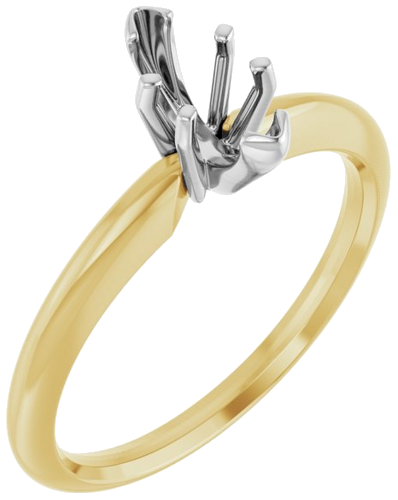 14K Yellow   White 8x3.5 mm Marquise Solitaire Engagement Ring Mounting (2)