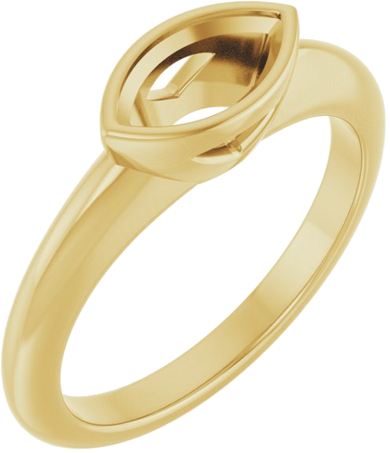 Sužadėtuvių Žiedas „Bezel-Set Solitaire“ 10k yellow gold Marquise 8.5mm x 4.5mm (1)