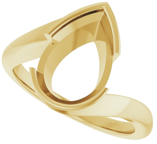 Sužadėtuvių Žiedas „Half-Bezel Solitaire“ 14k yellow gold Pear 12mm x 8mm (5)