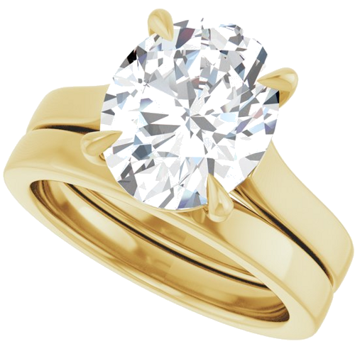 Sužadėtuvių Žiedas „Claw-Prong“ 14k yellow gold Oval 11mm x 9mm (10)