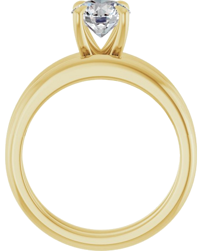 14K Yellow 6.5 mm Round Solitaire Engagement Ring Mounting (7)