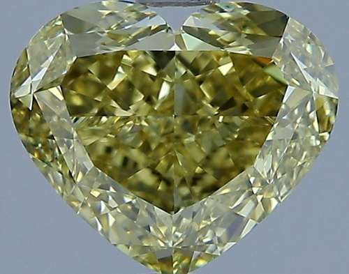 3.02 carat Fancy Yellow-VS2 Natūralus Heart Deimantas (1)